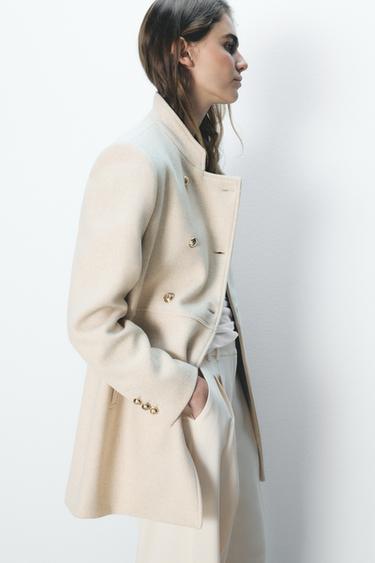 ABRIGO CRUZADO BOTONES - Arena de Zara
