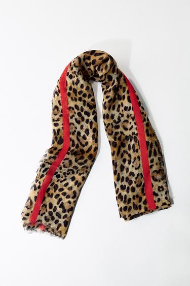 Zaras MODALSJAL MED DJURTRYCK - Leopard