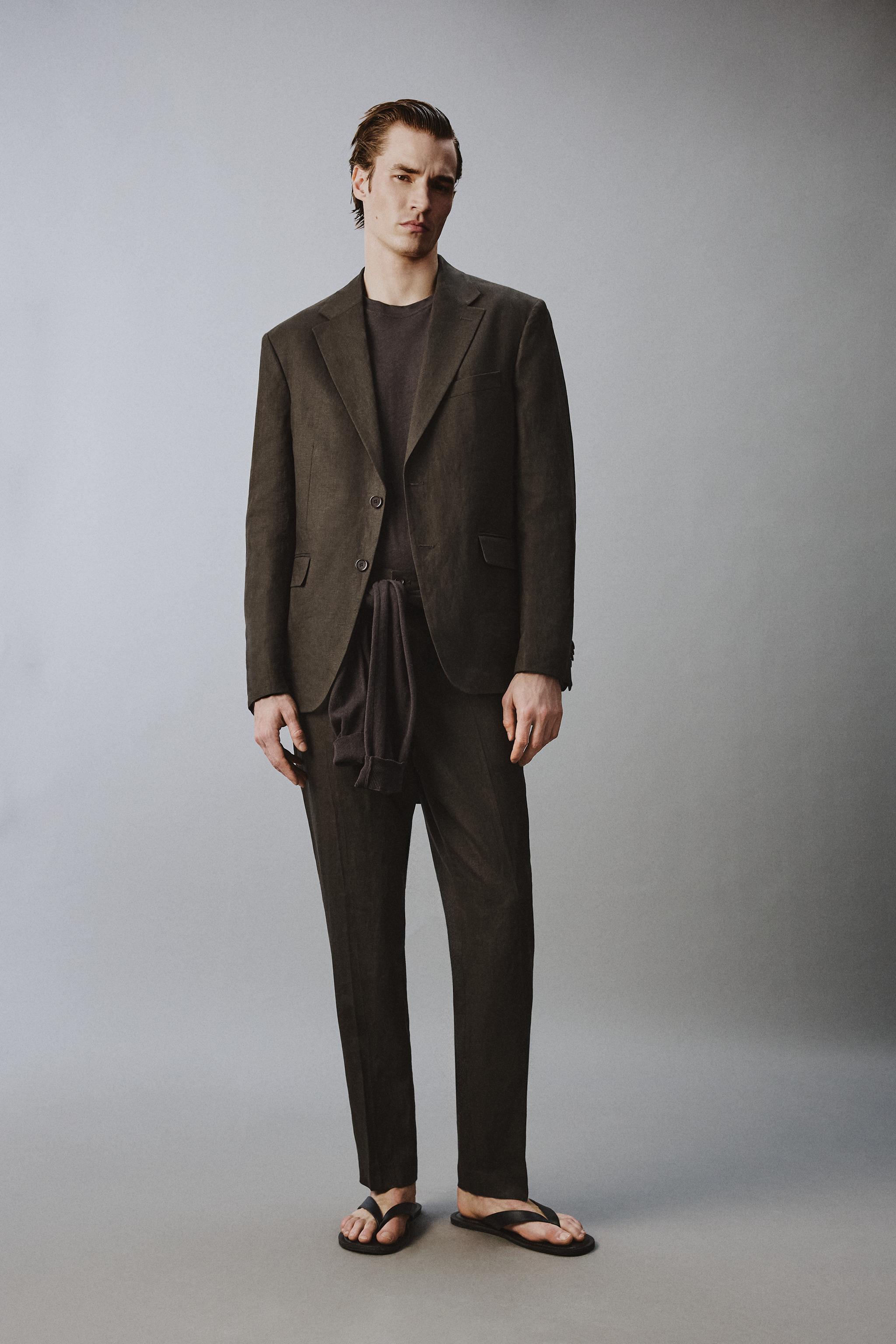 100% LINEN SUIT JACKET