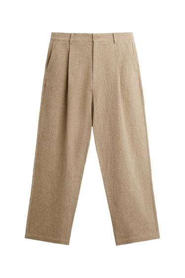 PLEATED RUSTIC TROUSERS