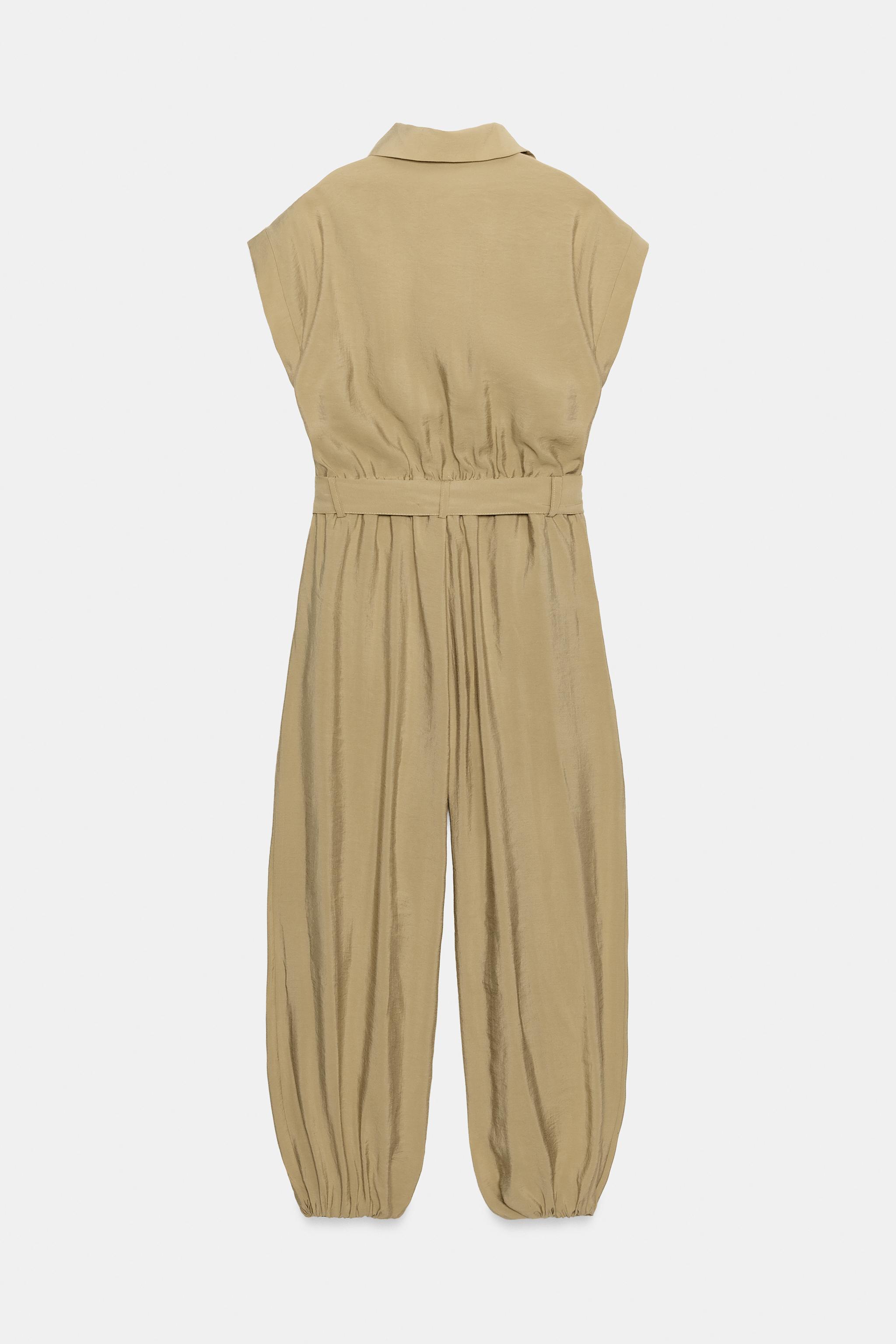Zara Belted Zip-Front Jumpsuit — фото 9