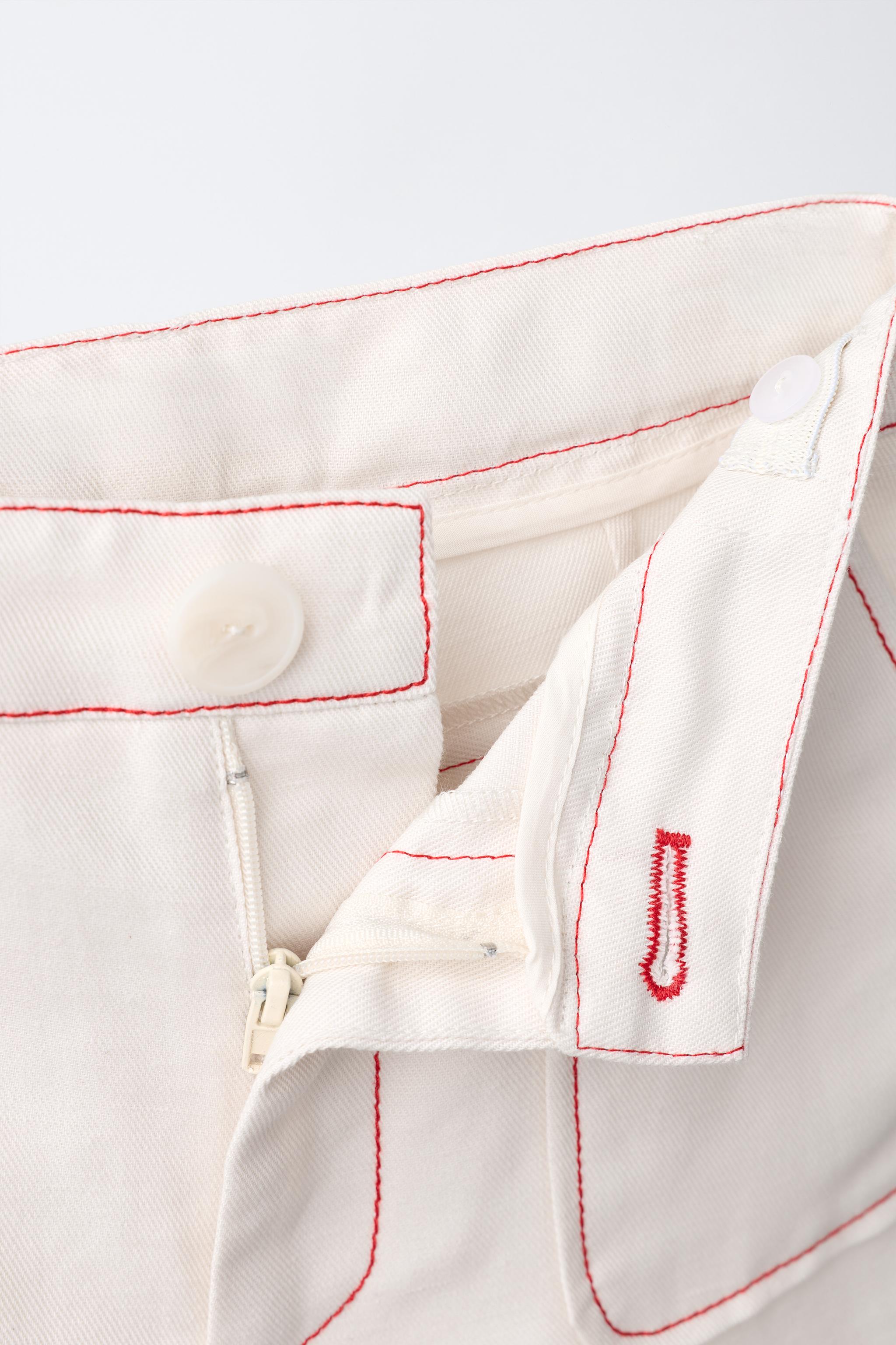Детские шорты Zara RED TOPSTITCH SHORTS — фото 3
