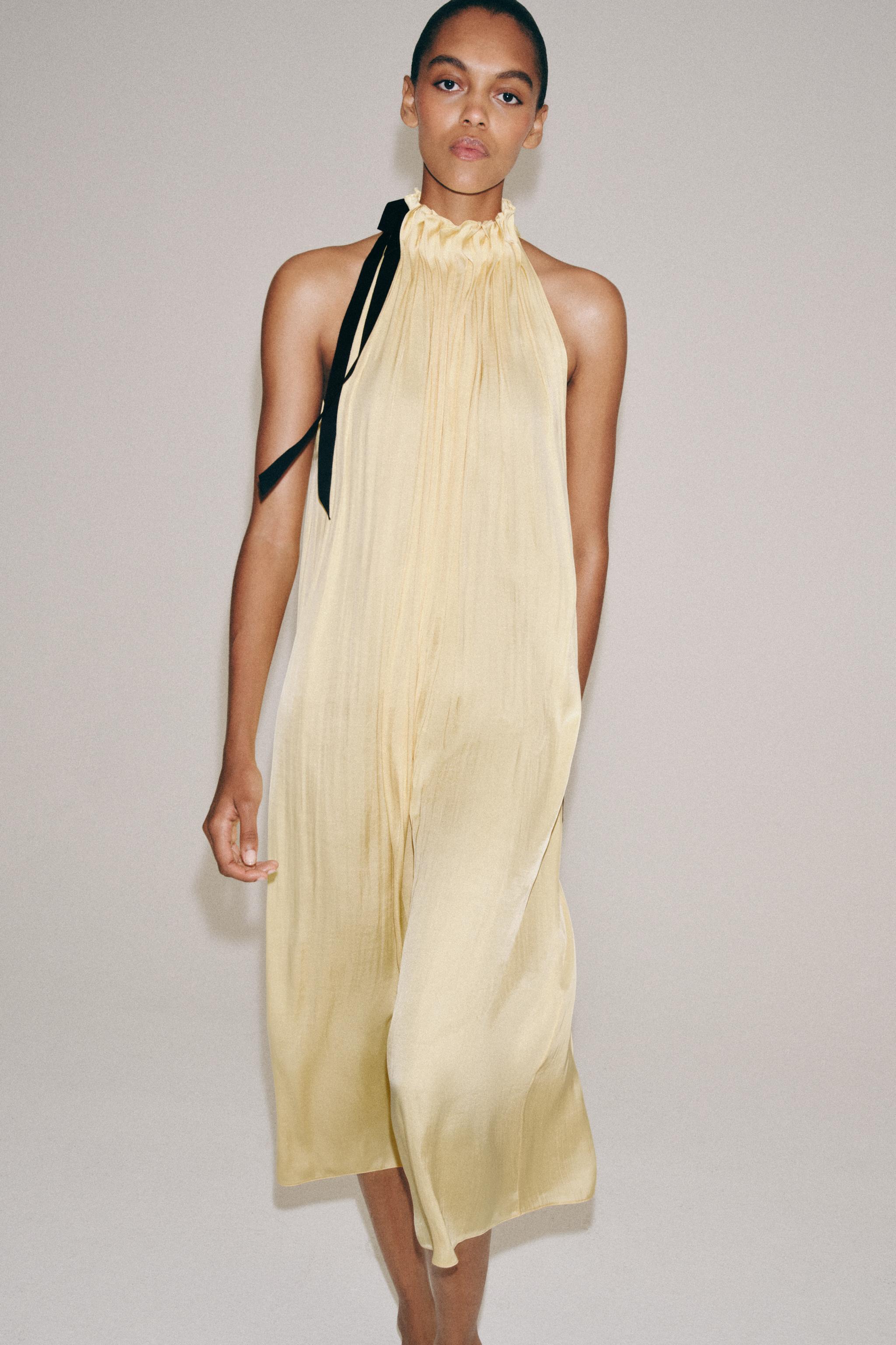 HALTER YAKA SATEN ELBİSE ZW COLLECTION