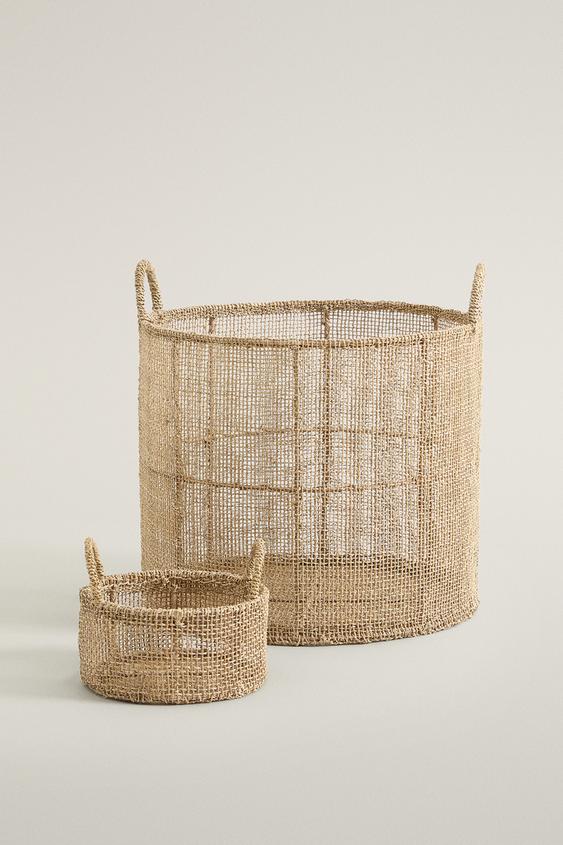 CESTO REDONDO SISAL - Bege-claro da Zara - Imagem 0