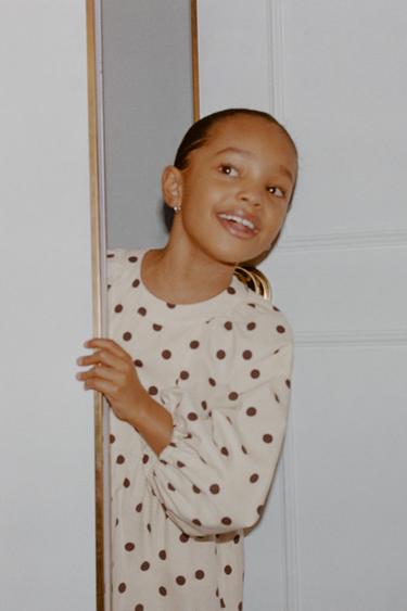 ROBE À POIS - Écru de Zara