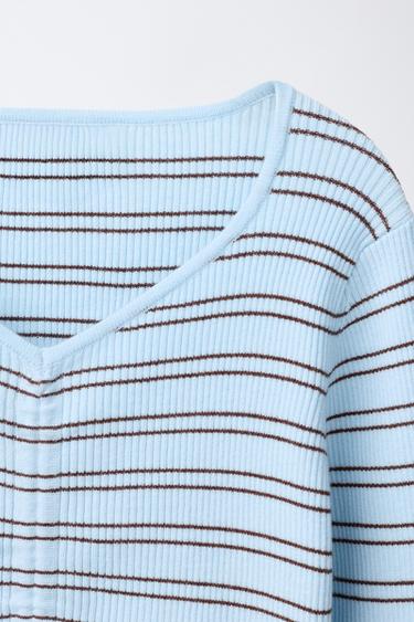 RIBBED GATHERED JUMPER - striped by Zara - Image 2