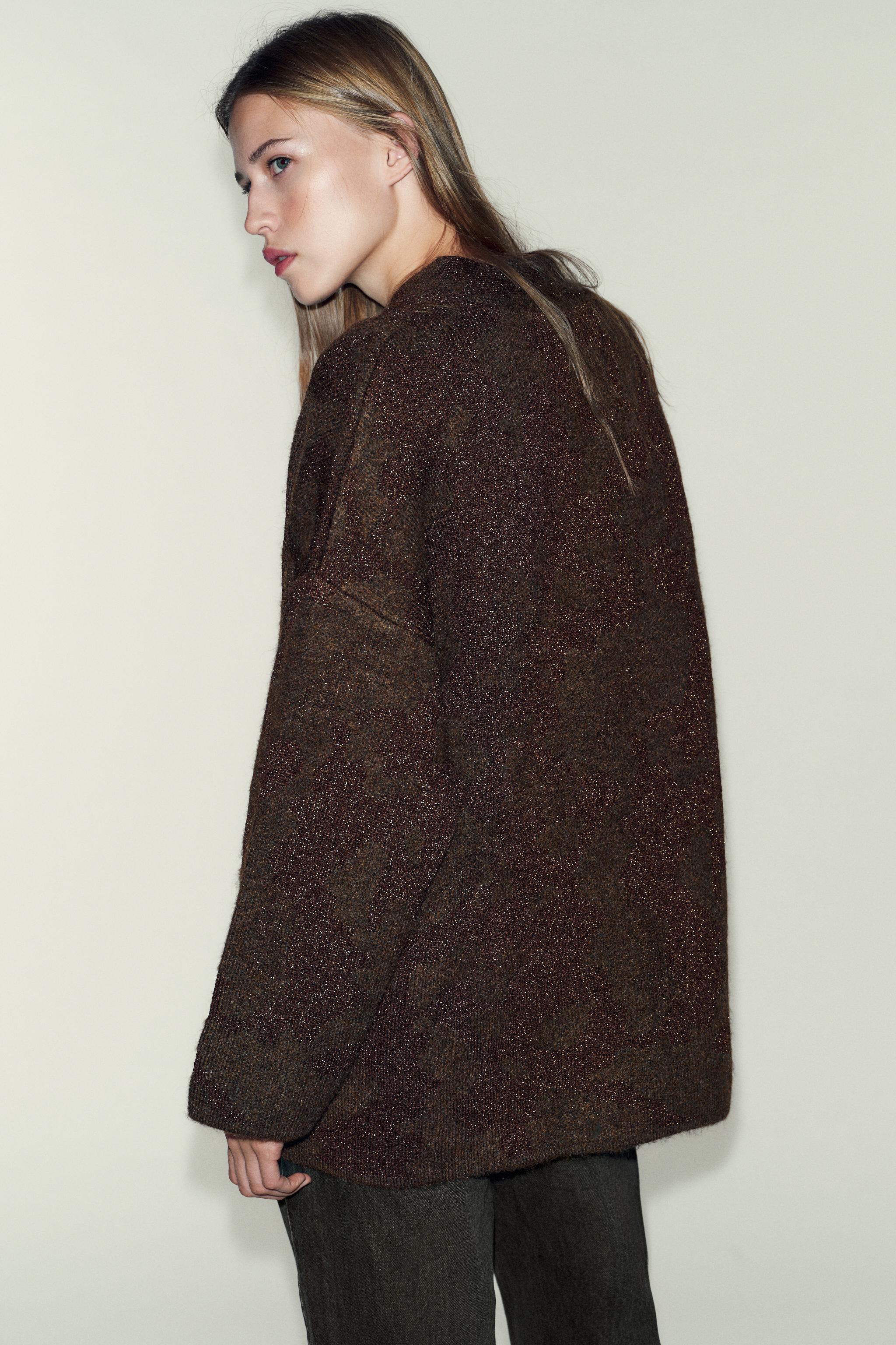 METALLIC THREAD CARDIGAN