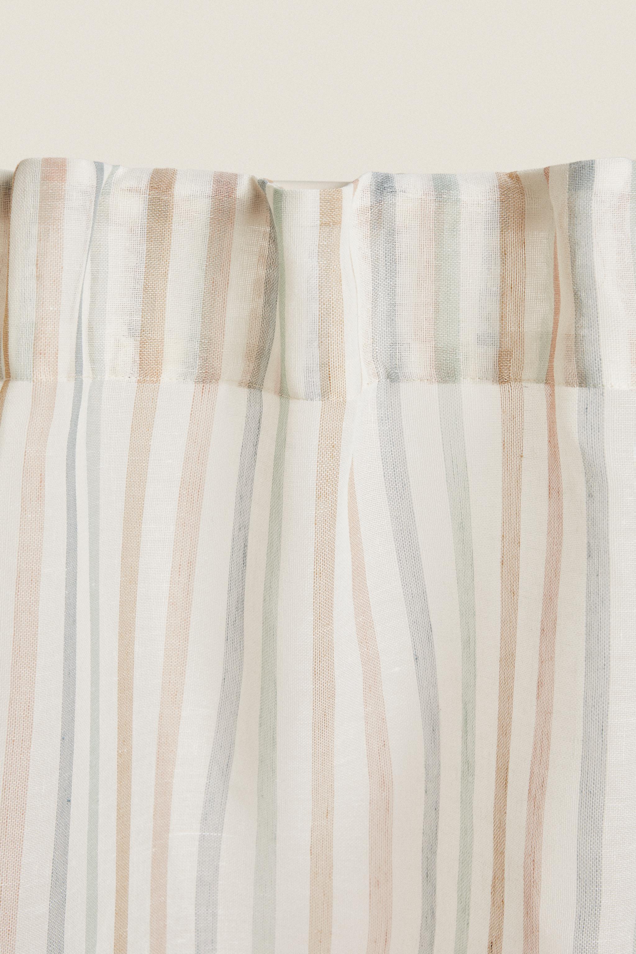 Zara LOW OPACITY MULTICOLORED STRIPED CURTAIN — фото 2