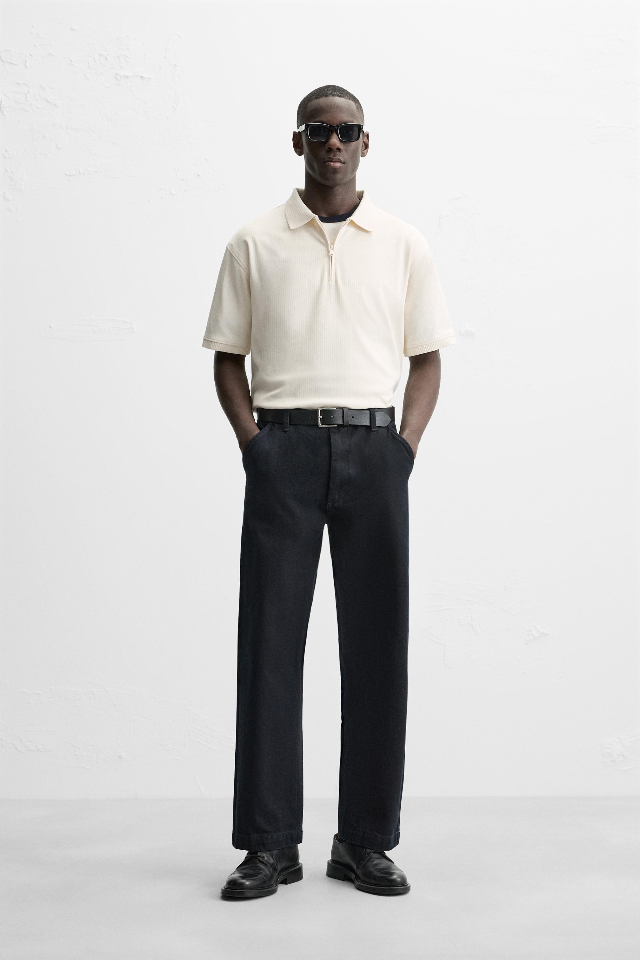 POLO À TEXTURE AVEC ZIP