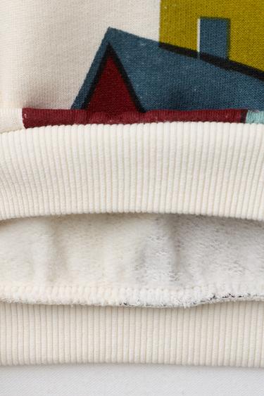 SWEAT À IMPRIMÉ MAISONS - Écru de Zara - Image 3