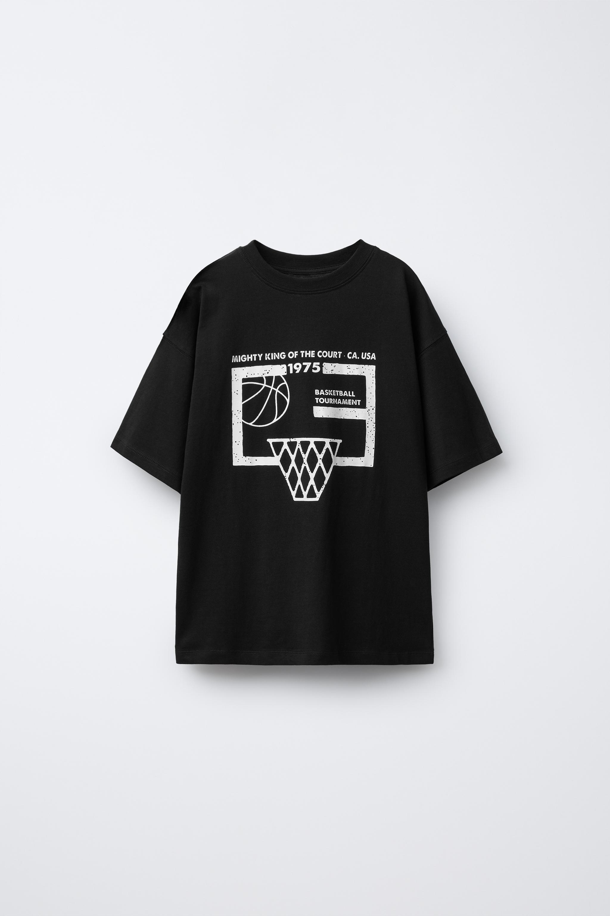 PRINTED T-SHIRT - Black | ZARA New Zealand