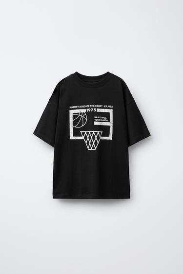 CAMISETA ESTAMPADA - Negro de Zara
