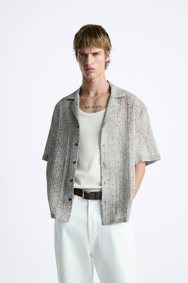 ABSTRACT PRINT SHIRT - Greys by Zara
