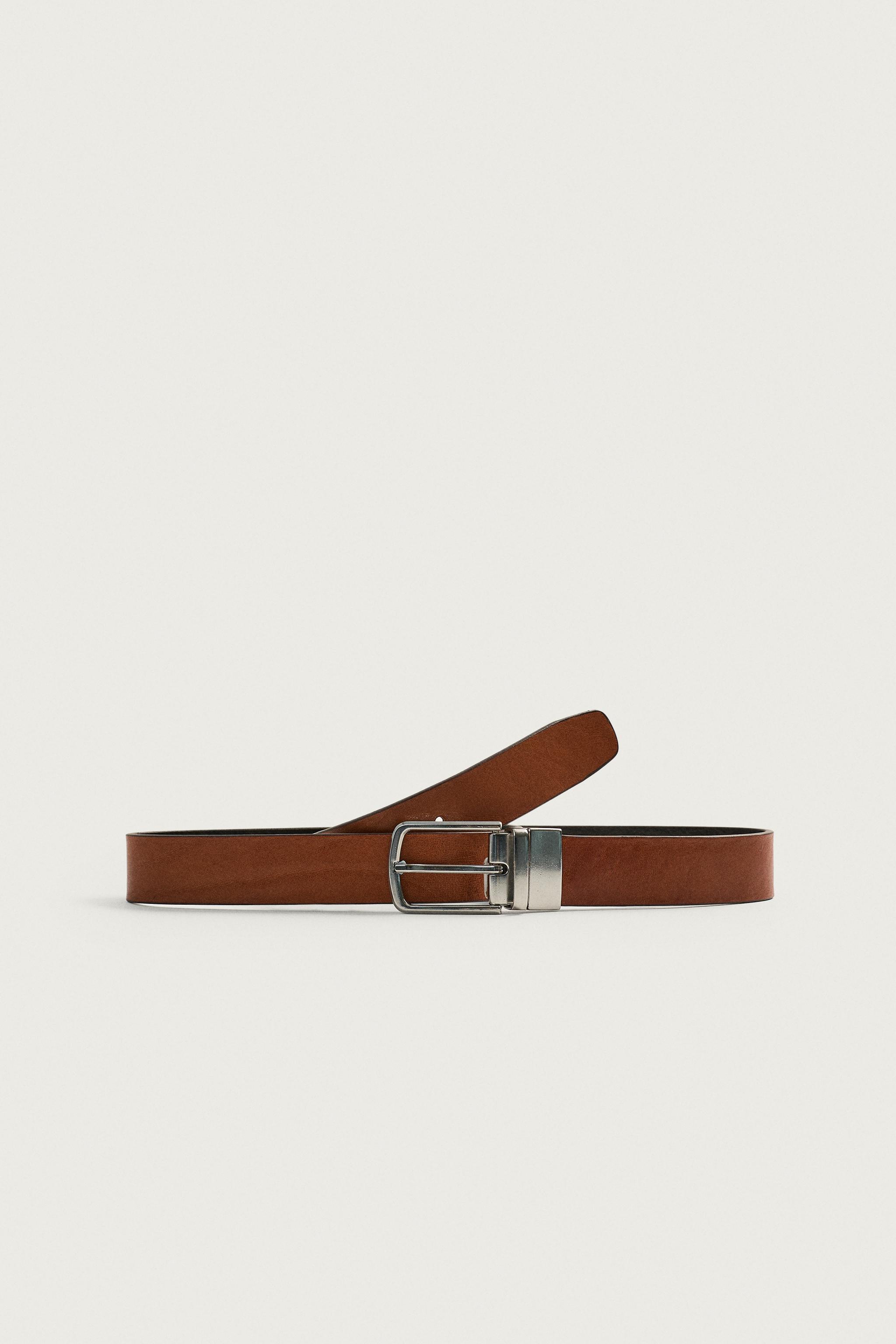 リバーシブルレザーベルト - レザー | ZARA Japan / 日本