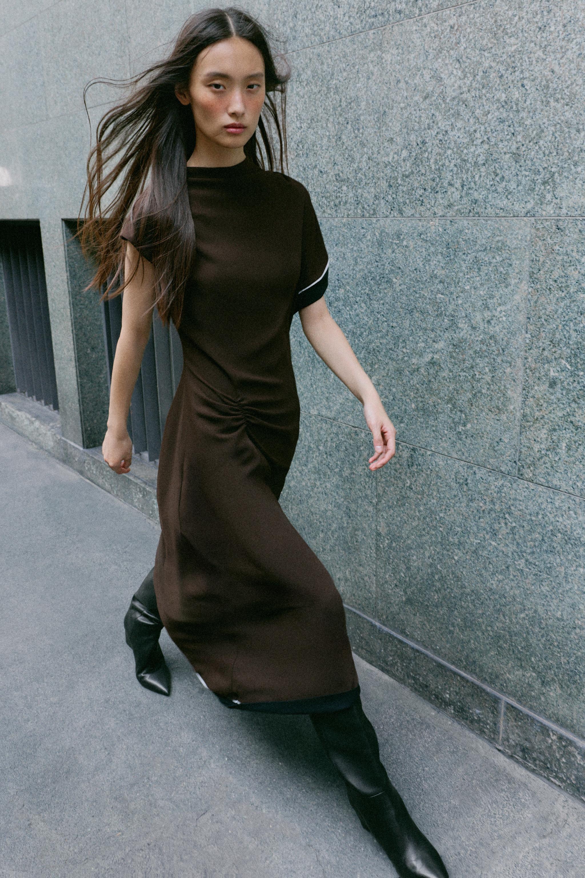 ASYMMETRIC MIDI DRESS