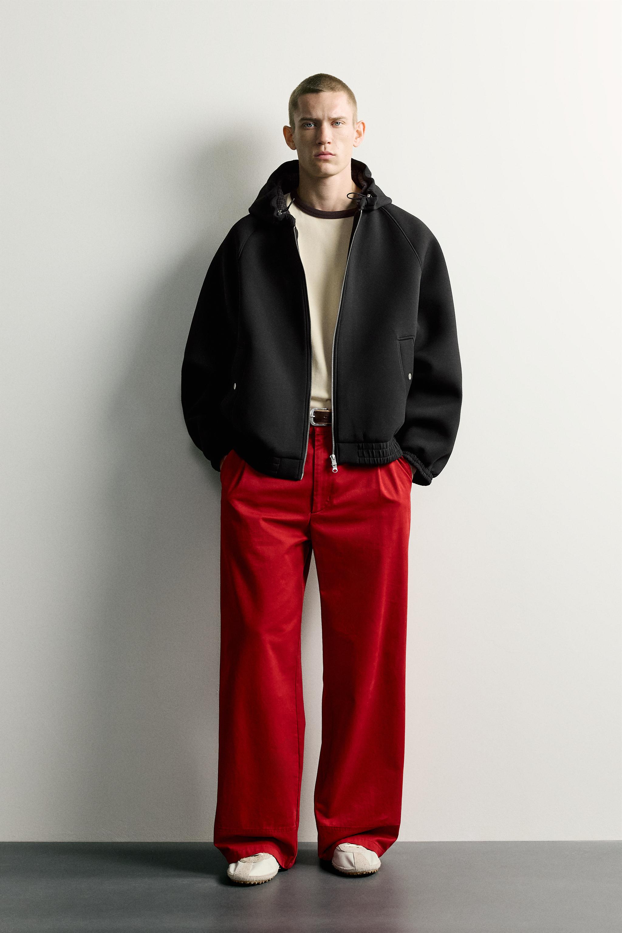 Zara KAPÜŞONLU RELAXED FIT TEKNİK CEKET