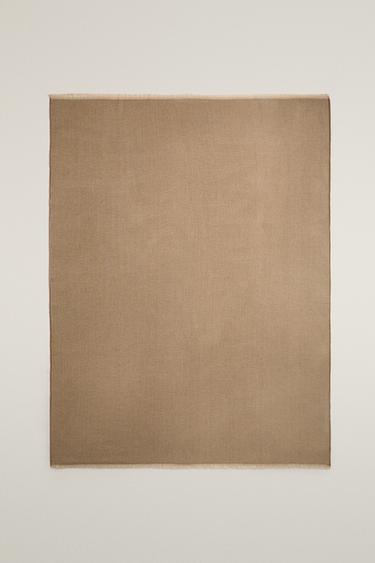 HERRINGBONE THROW - Sand by Zara - Image 0