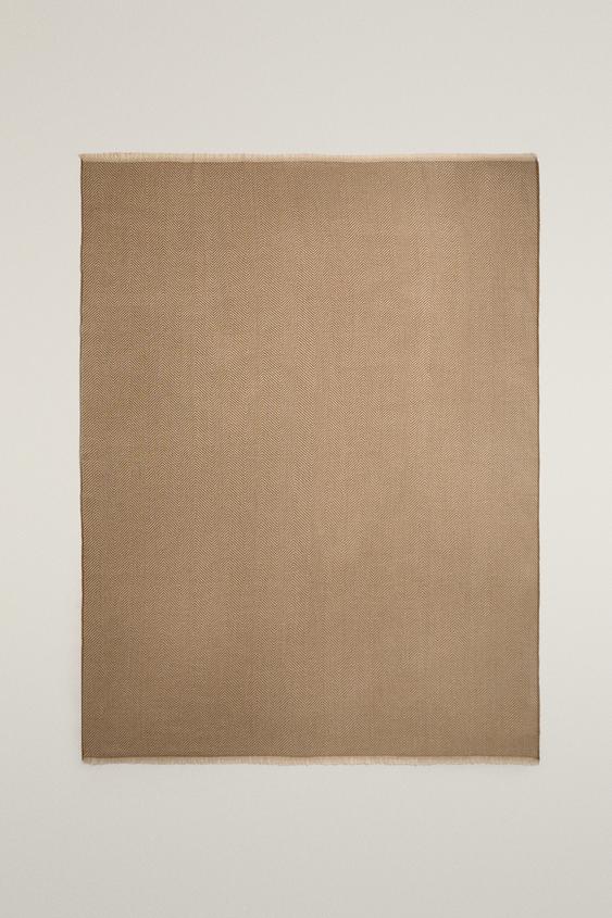ヘリンボーン ブランケットサンド0Zaraのヘリンボーン ブランケット - サンド - 画像 0