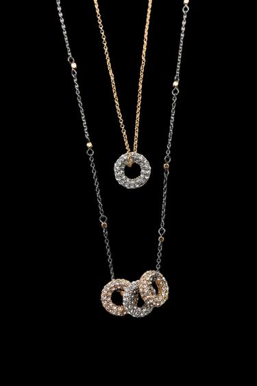 PACK 2 COLLARES COMBINADOS BRILLOS - Dorado de Zara