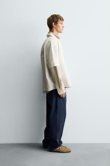 CHEMISE À IMPRIMÉ DÉLAVÉ - Blanc de Zara - Image 3