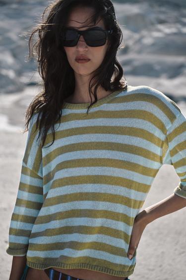 CUERPO PUNTO RAYAS - Raya verde de Zara