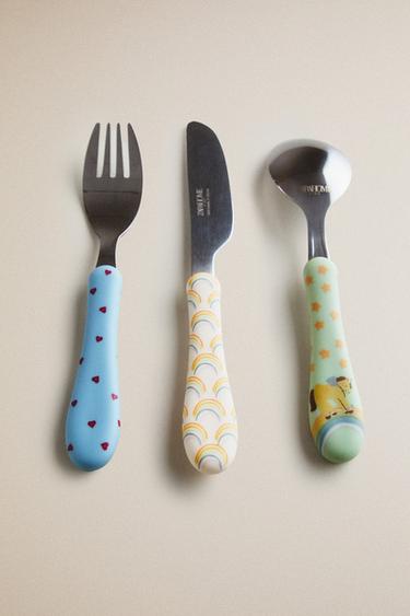 SET POSATE PER BAMBINI ARCOBALENO, CUORI E STELLE - Multicolore di Zara