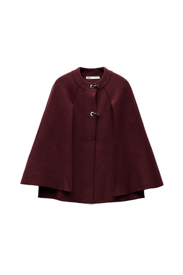 KNITTED CAPE COAT