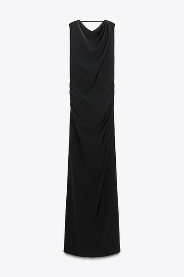 ROBE LONGUE DOS NU - Noir de Zara - Image 4