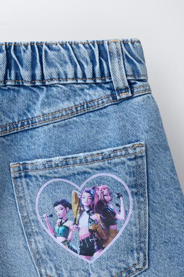 KPOP DEMON HUNTERS™ NETFLIX © DENIM BERMUDA SHORTS - Blue by Zara - Image 3