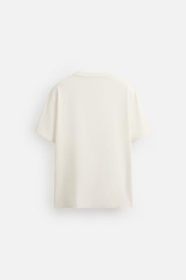 COTTON - HEMP T-SHIRT - Ecru by Zara - Image 7