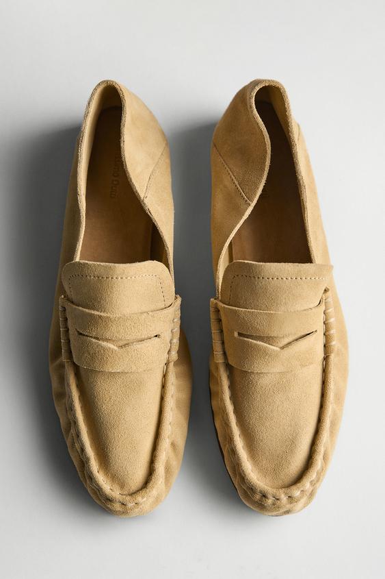 Soft split leather loafers from Zara - $200