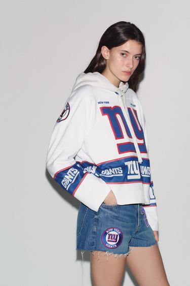 SHORTS DENIM TRF NFL GIANTS TIRO ALTO - Índigo oscuro de Zara