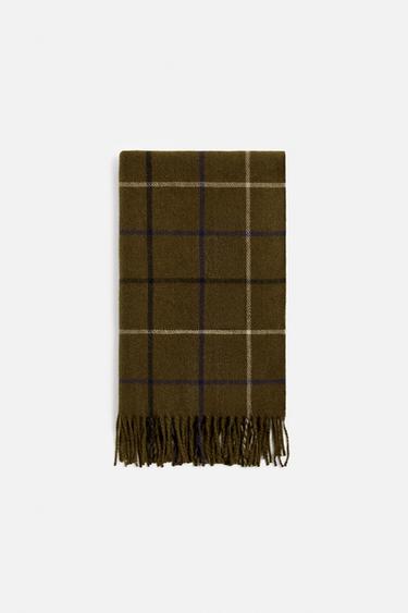 CHECK SCARF - Green by Zara - Image 0