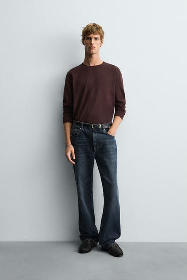 BASIC REGULAR FIT SWEATER - Aubergine by Zara