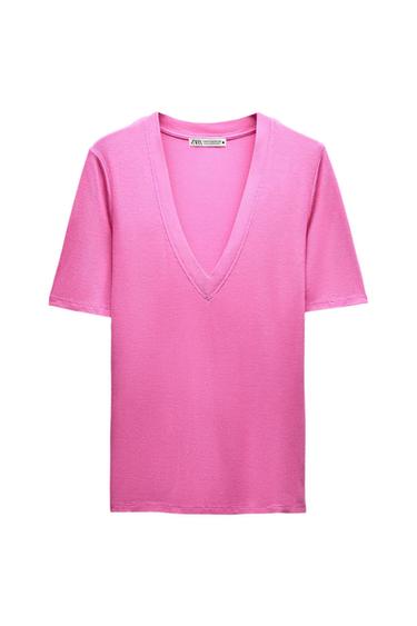 FLOWING V-NECK T-SHIRT