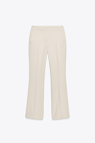 PANTALÓN FLARE - Marfil de Zara