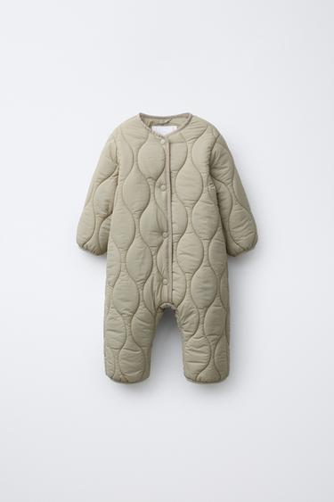 Zara LONG PADDED JUMPSUIT - Light green