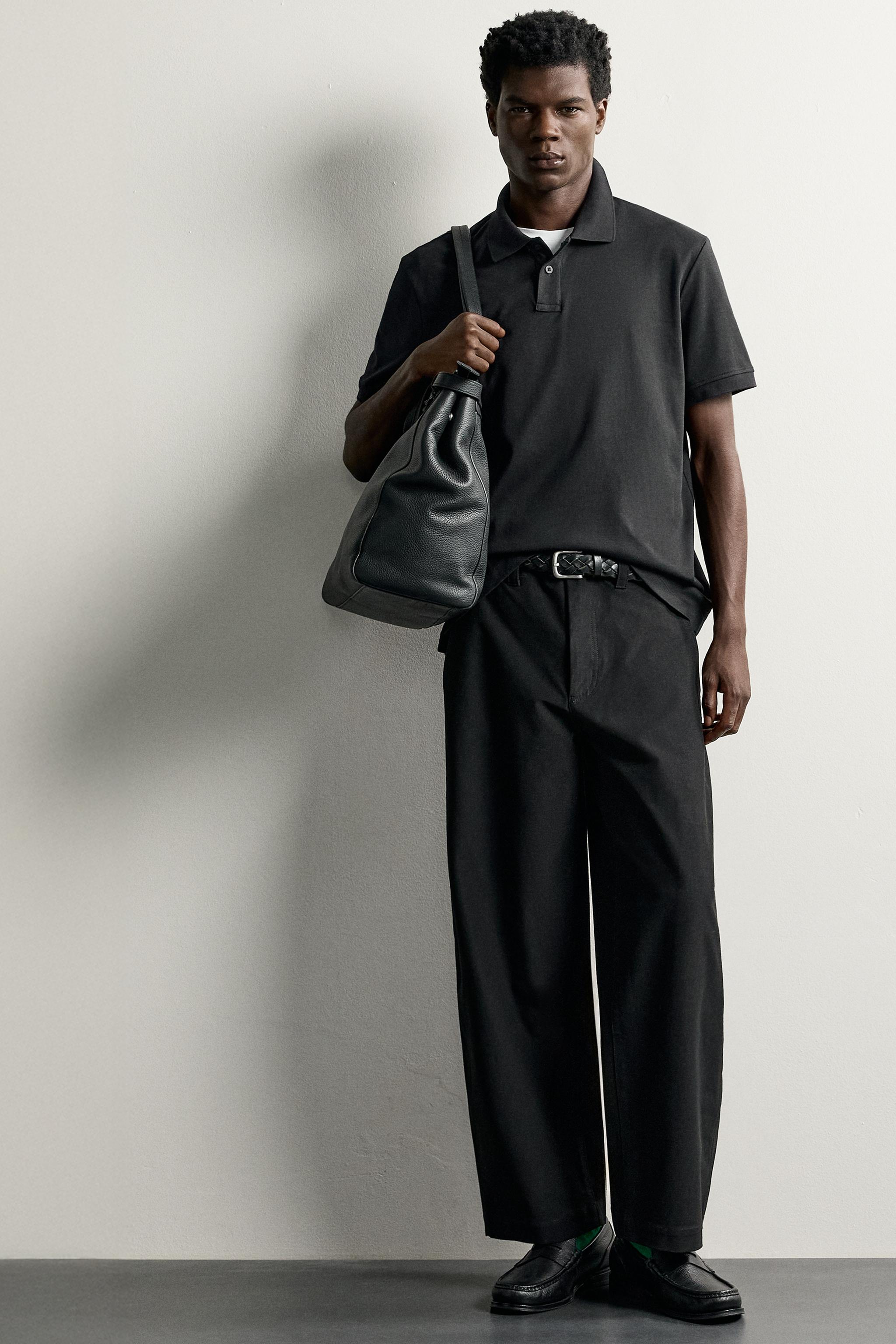 Мужские рубашки Zara COTTON REGULAR FIT POLO SHIRT — фото 6