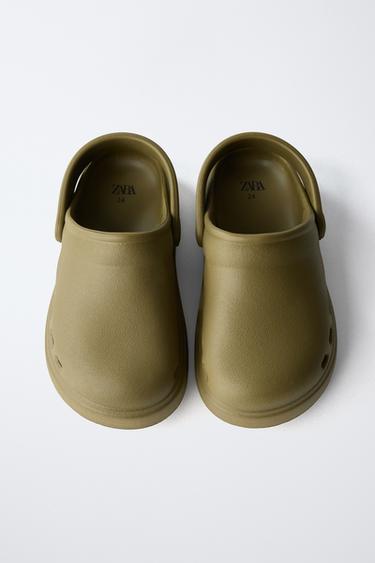 RUBBERISED CLOGS - Khaki Green by Zara - Image 3