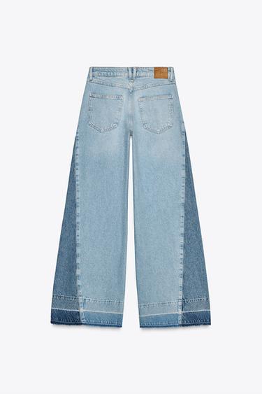 JEAN Z1975 WIDE LEG TAILLE NORMALE CONTRASTE - Bleu clair de Zara - Image 7