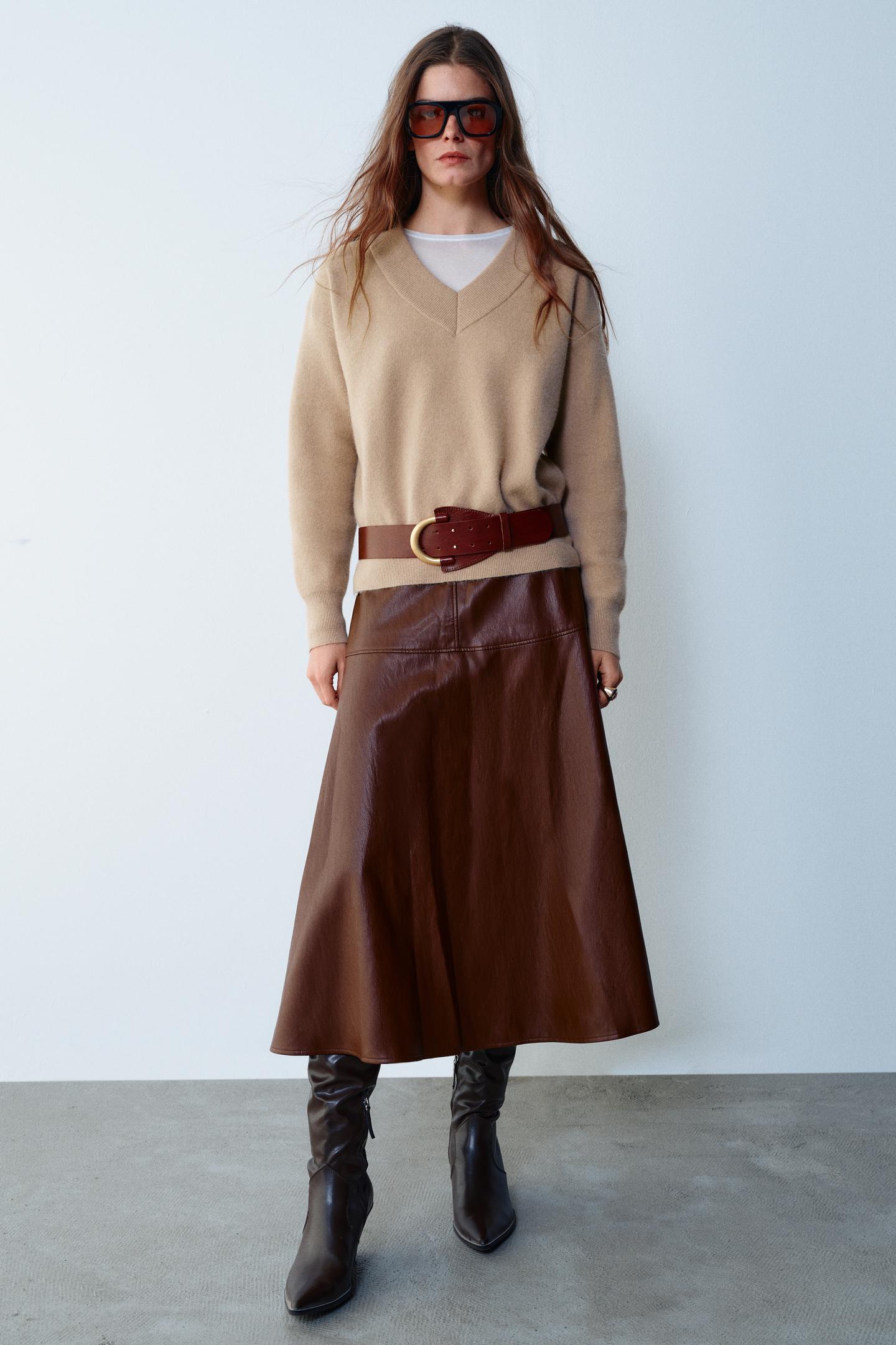 Женский свитер Zara Soft-Touch Knit, цвет: Песочный