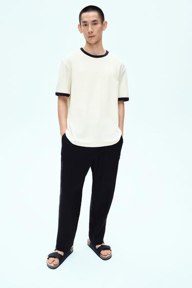 100% LINEN TROUSERS - Black by Zara