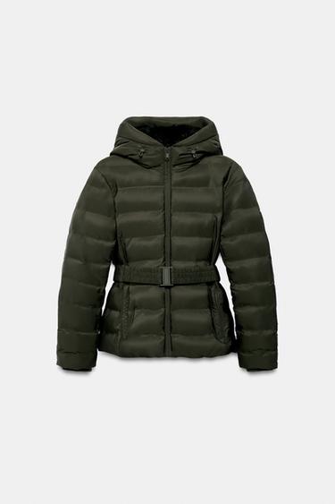 ANORAK CORTO ENTALLADO WATER REPELLENT WINDPROOF - Khaki de Zara