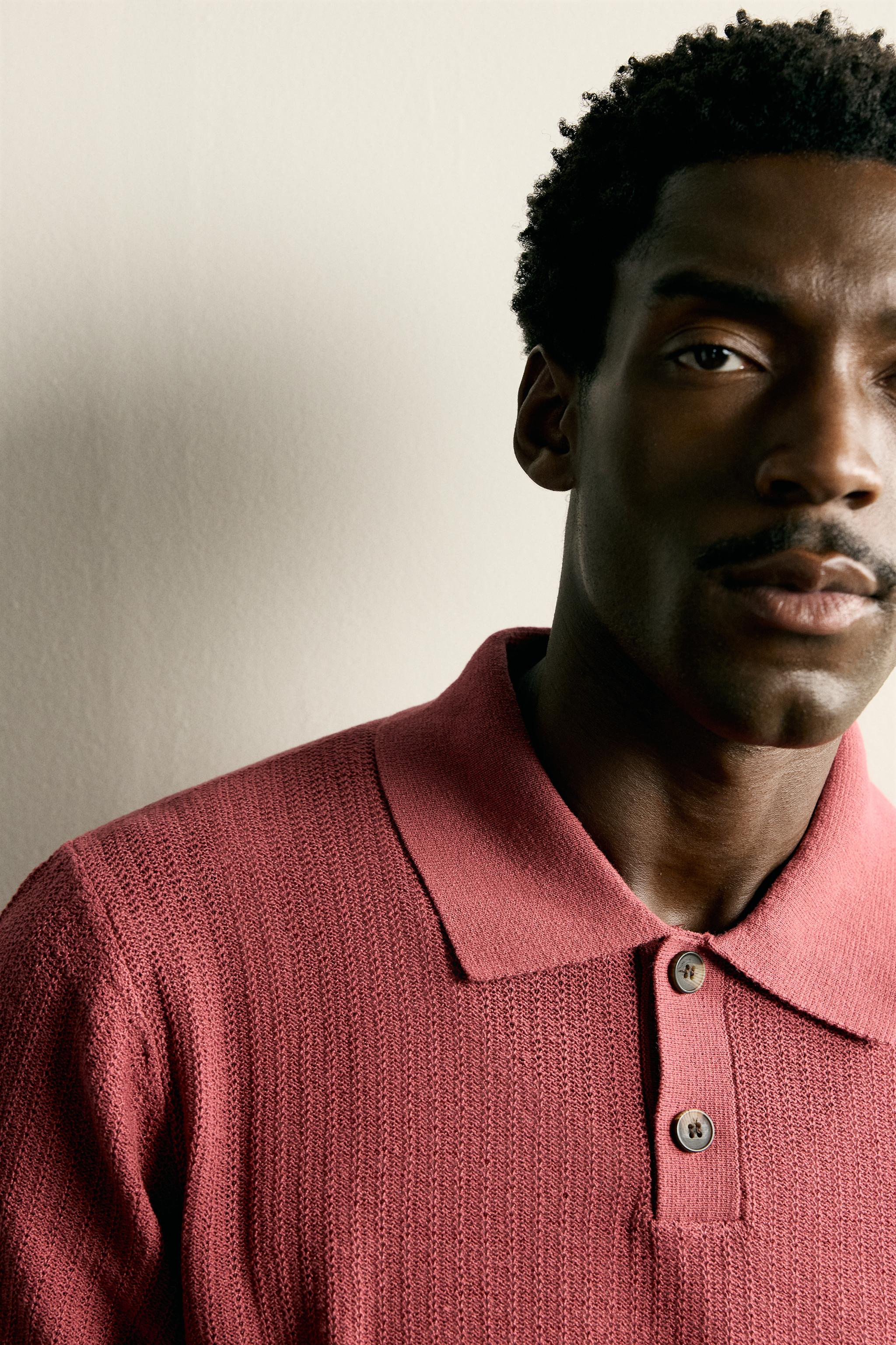 POLO EN MAILLE REGULAR FIT STRUCTURÉ