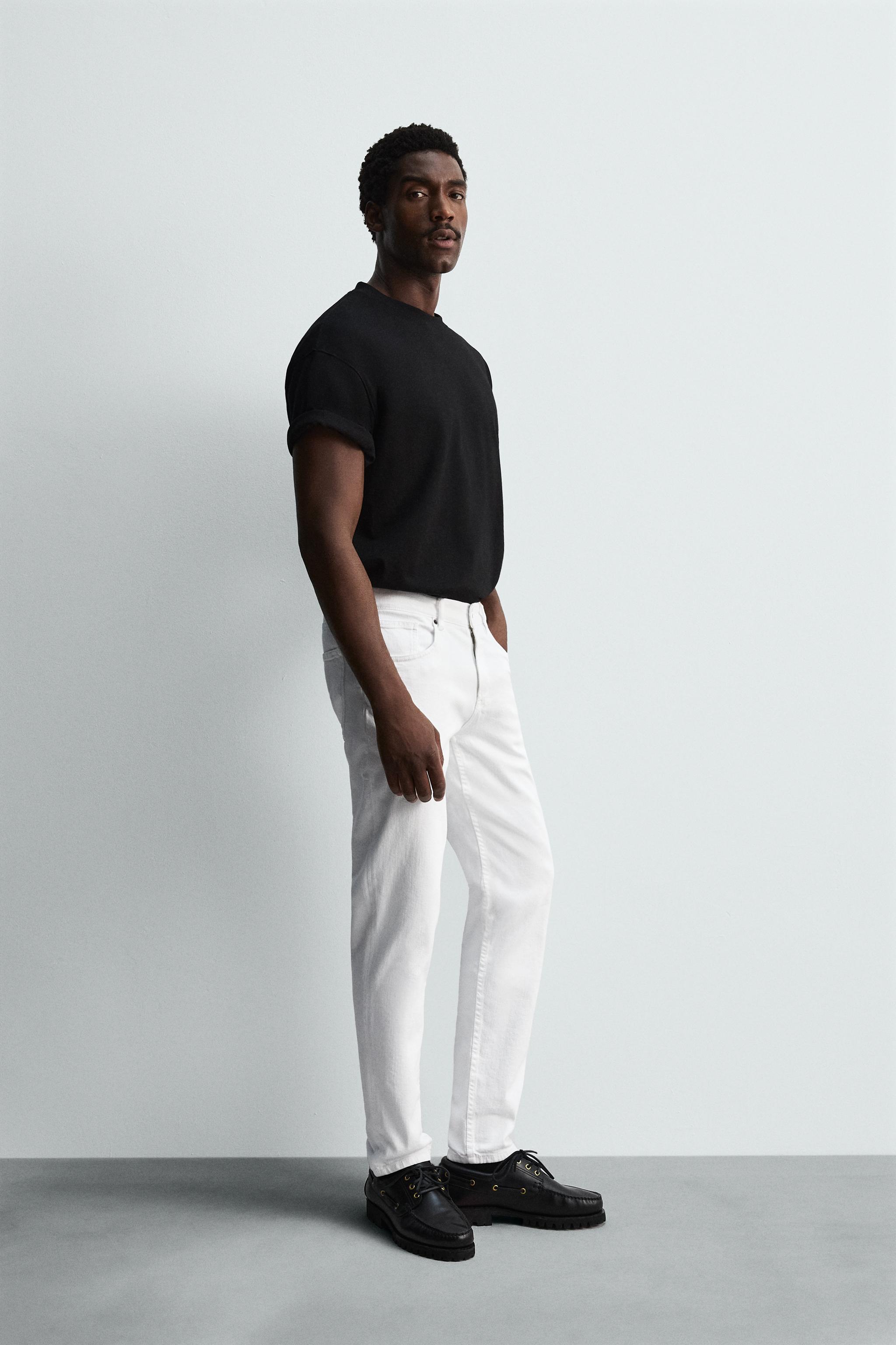 スリムフィットジーンズ - ホワイト | ZARA Japan / 日本