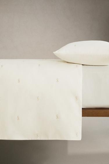 COTTON SATEEN DUVET COVER WITH BOWS (300 THREAD COUNT) - Cava by Zara - Image 2