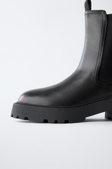 BRUSHED ANKLE BOOTS - Black by Zara - Image 5