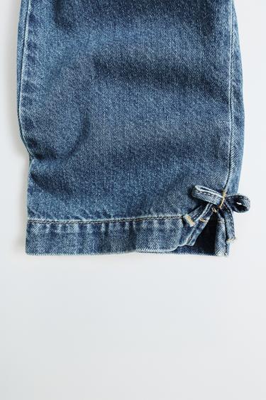 'WIDE LEG' DŽINSI AR BANTI - Zils no Zara