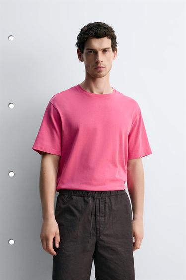 ФУТБОЛКА СЕРЕДНЬОЇ ЩІЛЬНОСТІ З КОРОТКИМИ РУКАВАМИ - 140 Zara