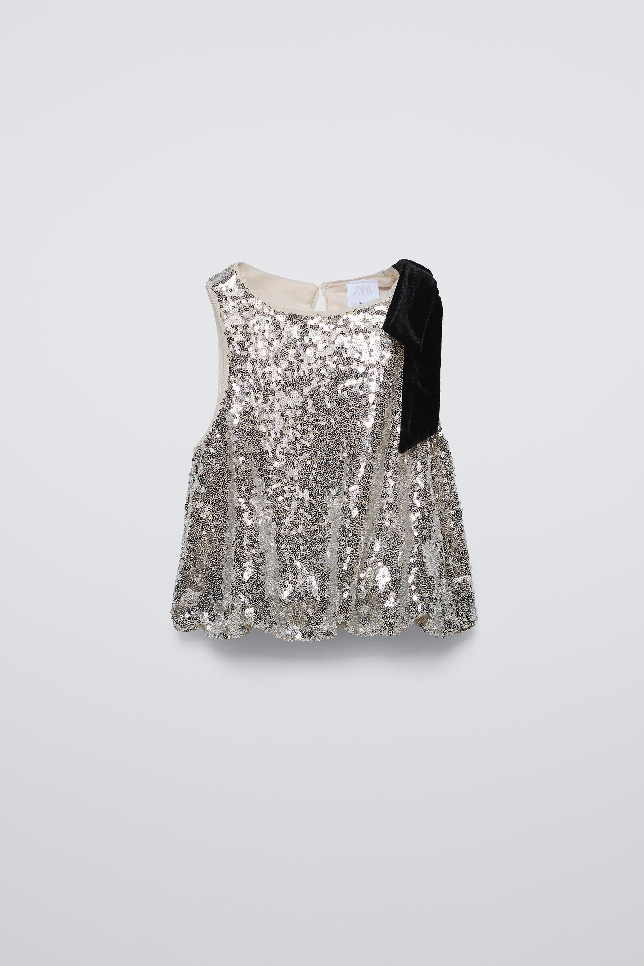 Silver sequin top zara on sale